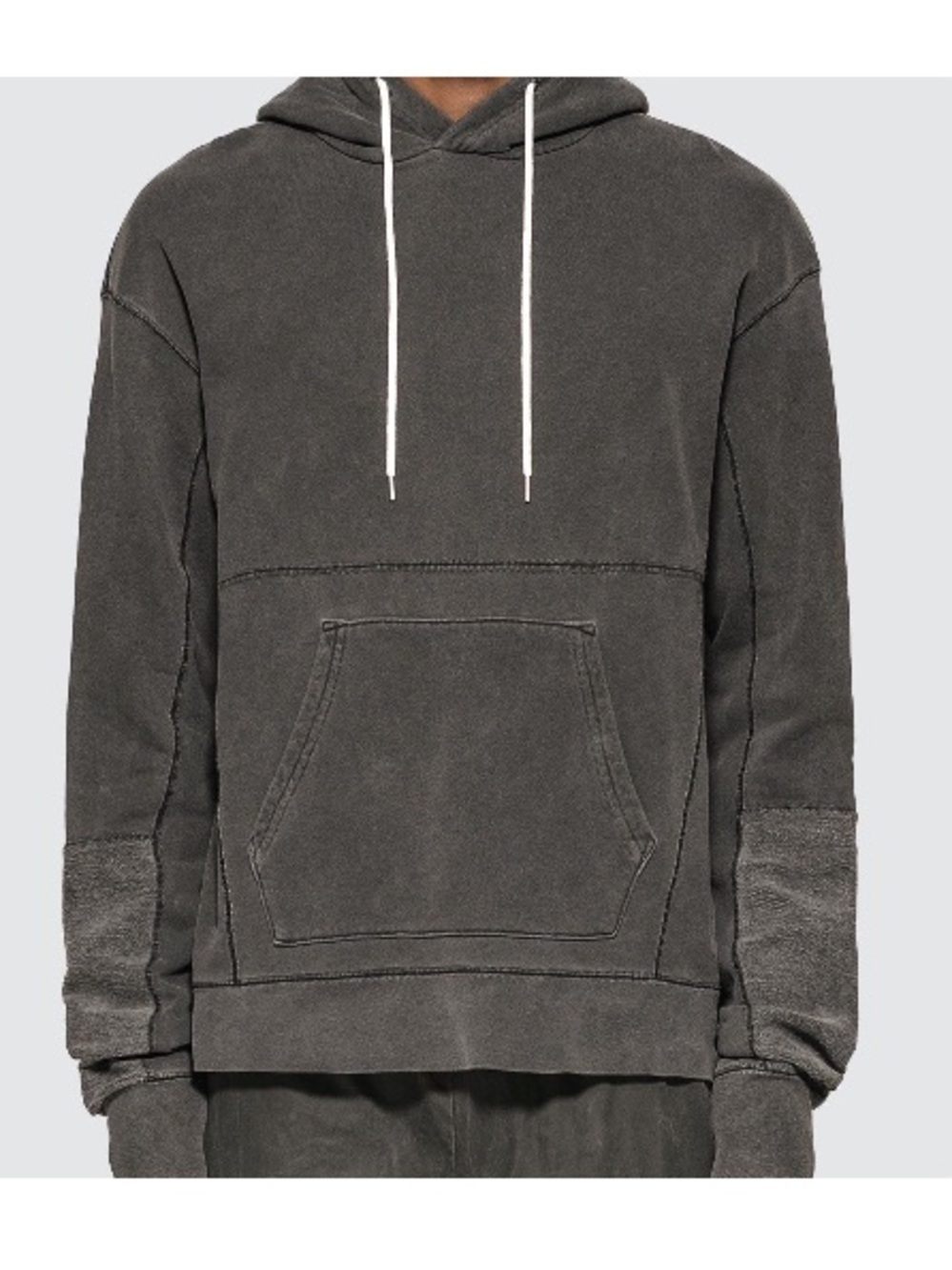 JOHN ELLIOTT Loose Stitch Beach Hoodie in Washed Black